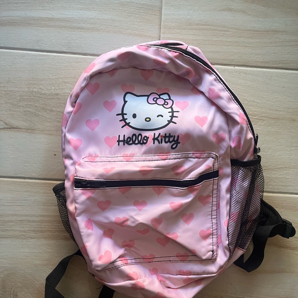 Hello Kitty Heart Pattern Pink Backpack
